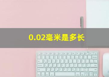 0.02毫米是多长