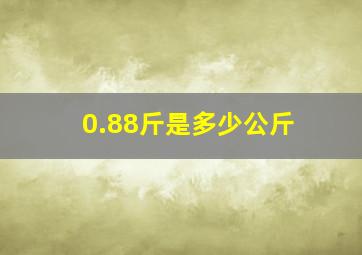 0.88斤是多少公斤