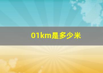 01km是多少米