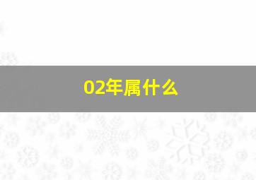 02年属什么