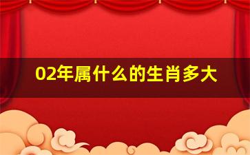 02年属什么的生肖多大