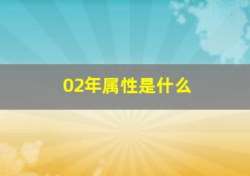 02年属性是什么