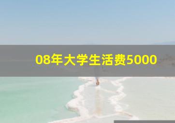 08年大学生活费5000