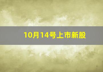 10月14号上市新股