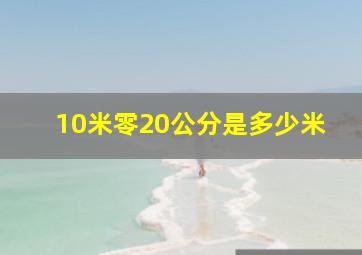 10米零20公分是多少米