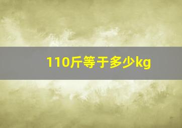 110斤等于多少kg