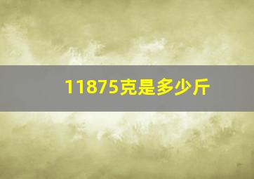 11875克是多少斤