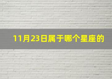 11月23日属于哪个星座的