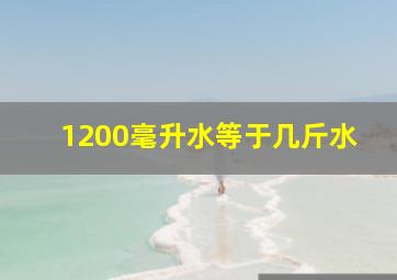 1200毫升水等于几斤水