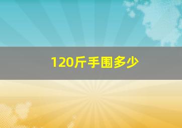 120斤手围多少