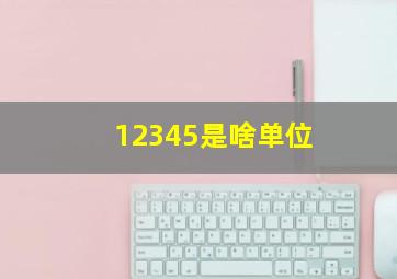 12345是啥单位