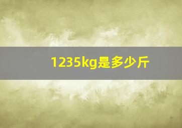 1235kg是多少斤