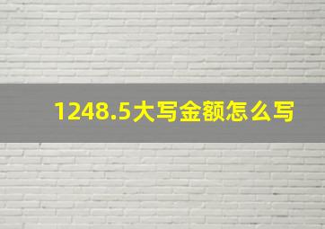 1248.5大写金额怎么写