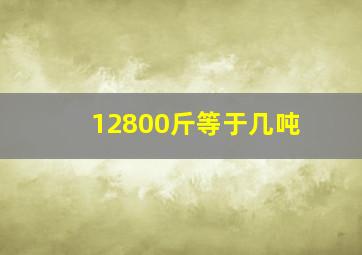 12800斤等于几吨