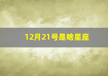 12月21号是啥星座