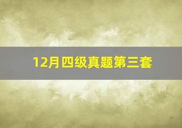 12月四级真题第三套