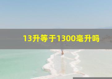 13升等于1300毫升吗