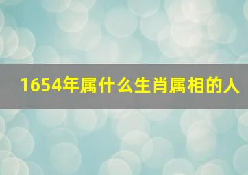 1654年属什么生肖属相的人