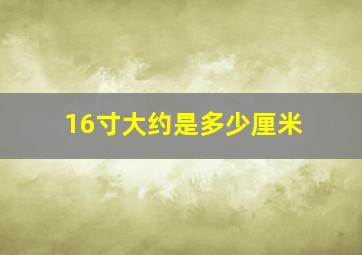 16寸大约是多少厘米