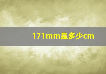 171mm是多少cm