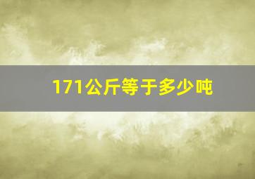 171公斤等于多少吨