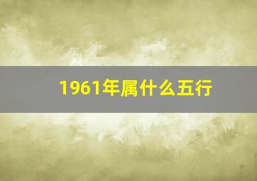 1961年属什么五行