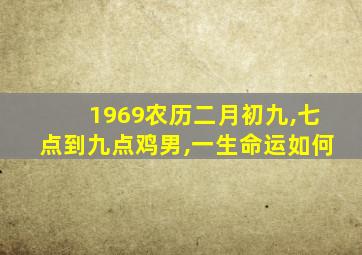 1969农历二月初九,七点到九点鸡男,一生命运如何