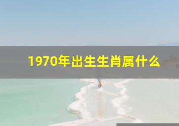 1970年出生生肖属什么