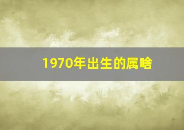 1970年出生的属啥