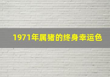 1971年属猪的终身幸运色