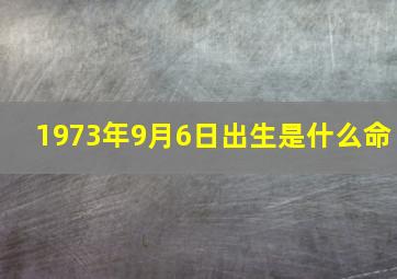 1973年9月6日出生是什么命