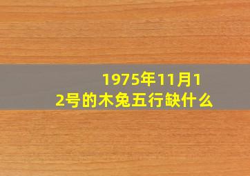 1975年11月12号的木兔五行缺什么