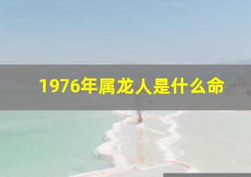 1976年属龙人是什么命