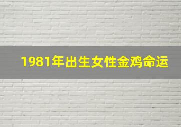 1981年出生女性金鸡命运