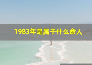 1983年是属于什么命人