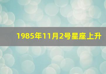 1985年11月2号星座上升