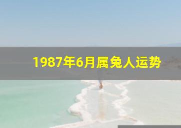 1987年6月属兔人运势