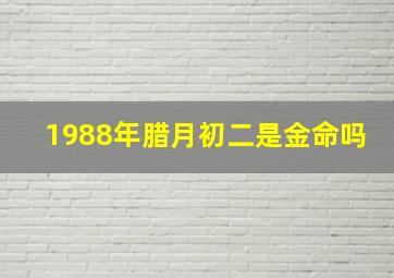 1988年腊月初二是金命吗