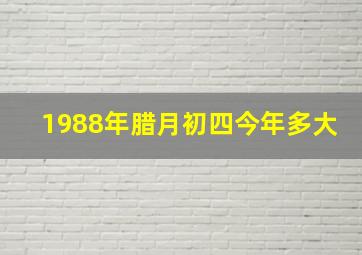 1988年腊月初四今年多大