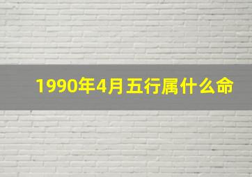 1990年4月五行属什么命