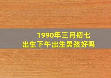 1990年三月初七出生下午出生男孩好吗