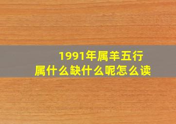 1991年属羊五行属什么缺什么呢怎么读