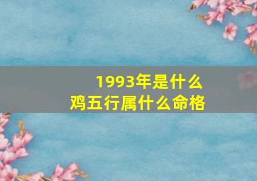 1993年是什么鸡五行属什么命格