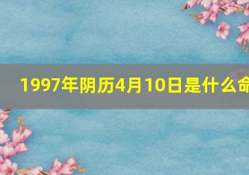 1997年阴历4月10日是什么命