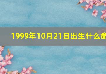 1999年10月21日出生什么命