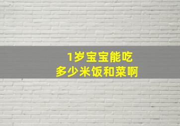 1岁宝宝能吃多少米饭和菜啊