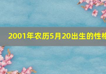 2001年农历5月20出生的性格