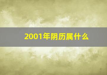 2001年阴历属什么