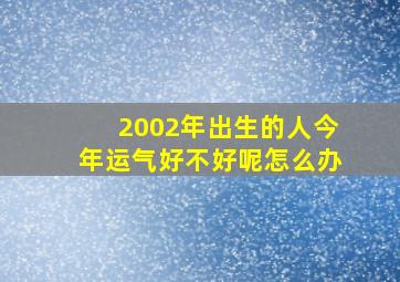 2002年出生的人今年运气好不好呢怎么办