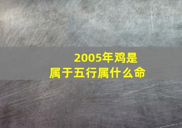 2005年鸡是属于五行属什么命